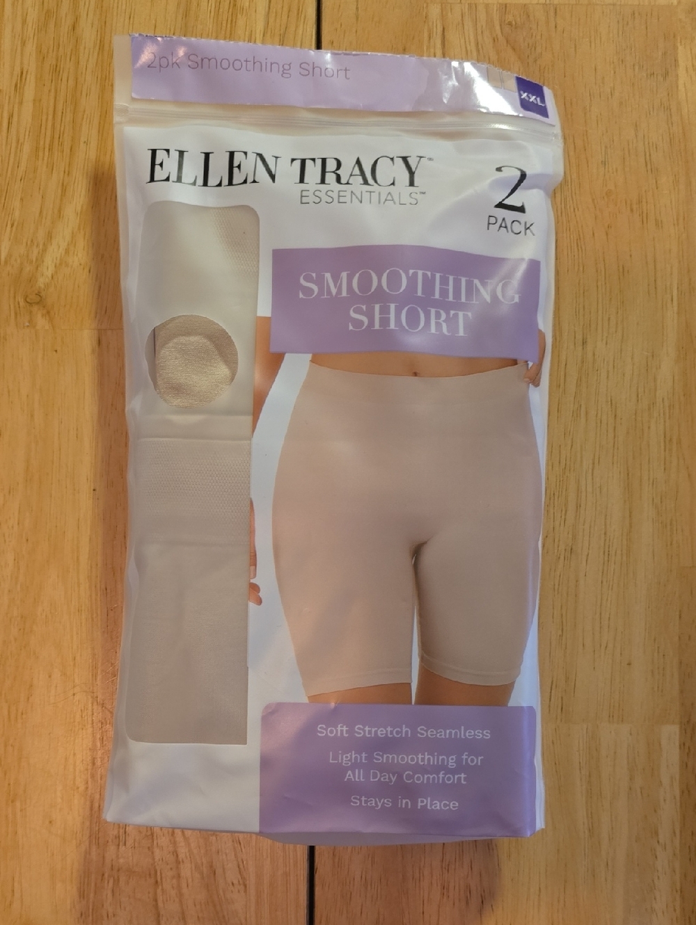 Ellen Tracy Essentials Smoothing Short - Beige (2 Pack)